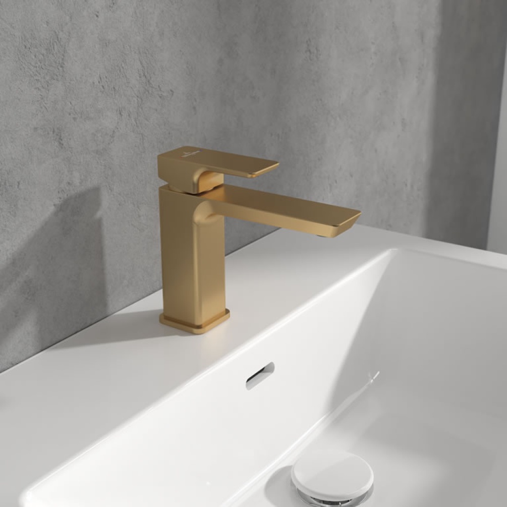 Lifestyle image of Villeroy & Boch Subway 3.0 Brushed Gold Basin Mixer
